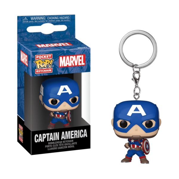 FUNKO POP MARVEL Captain America – Portachiavi in box 5cm In espo da 12pz…x12…x72